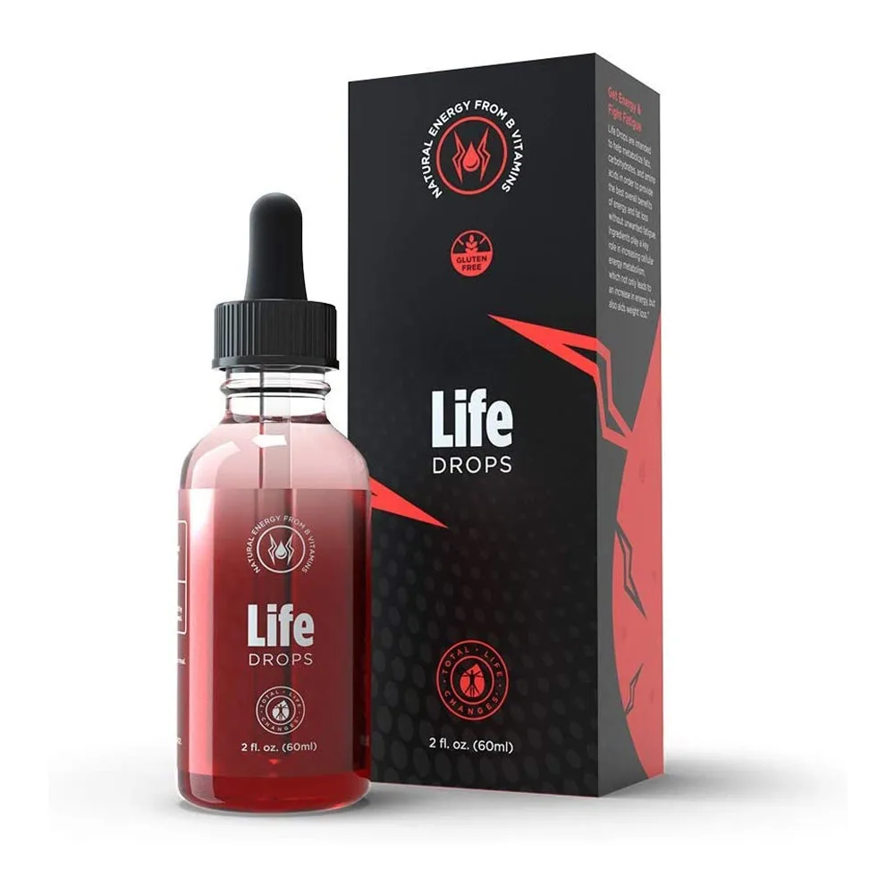 
 TLC IASO Life Drops, добавка для усиления клеточного метаболизма, жидкость для занятий спортом, для похудения, потери веса, витамин B12, B15  