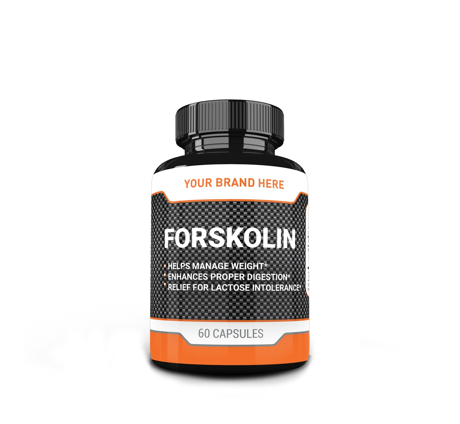 Private Label Forskolin 60 Capsules Premium Appetite Suppressant Metabolism Booster Carb Blocker & Fat Burner For Women & Men