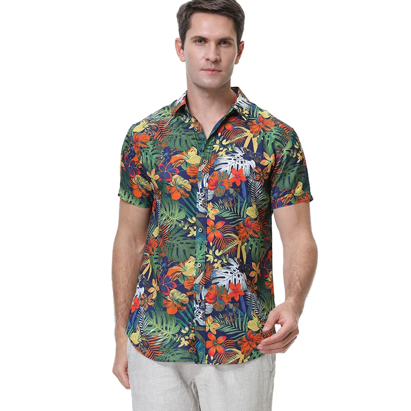 New Arrivals Factory Price Casual Shirts For Men Summer High Quality Summer Shirts Men Printed Hawaiian