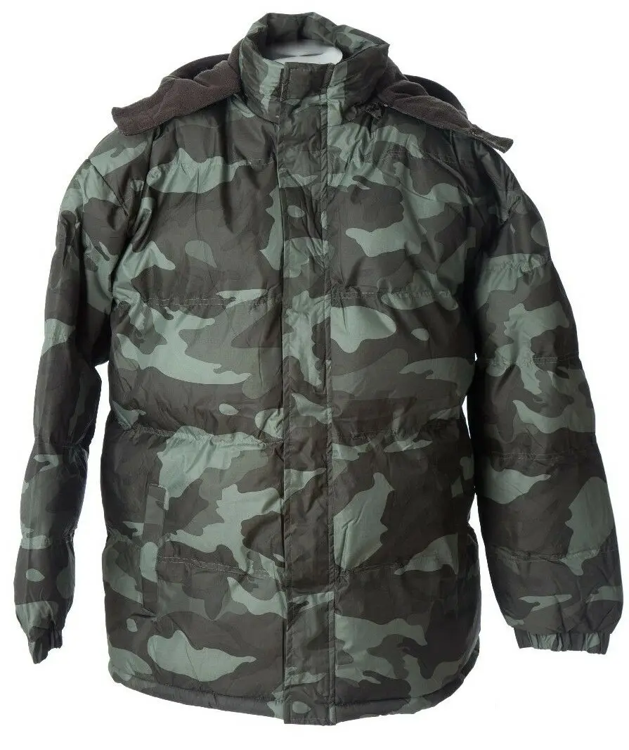 Mens Bubble Puffer Jacket Camouflage Winter Coat 2021