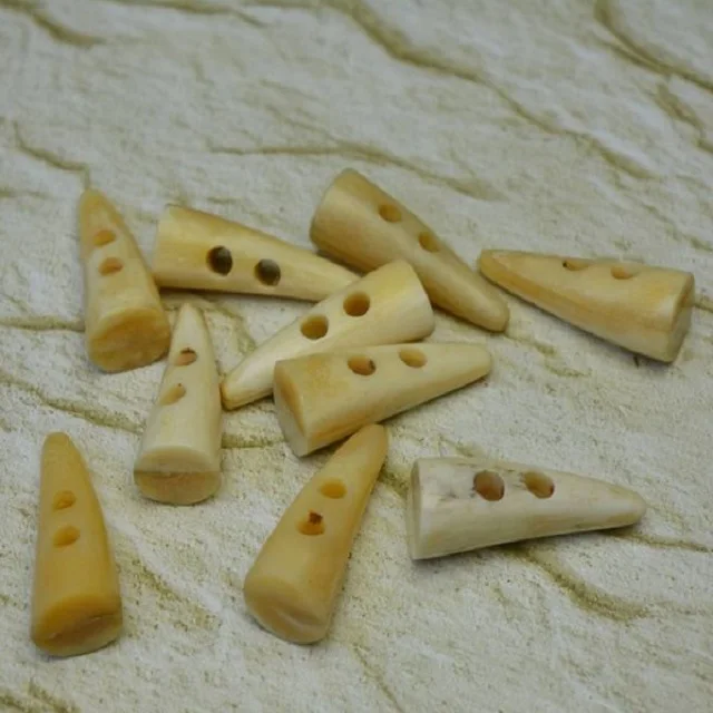Premium quality  Shiny natural buffalo BONE toggle button for coat