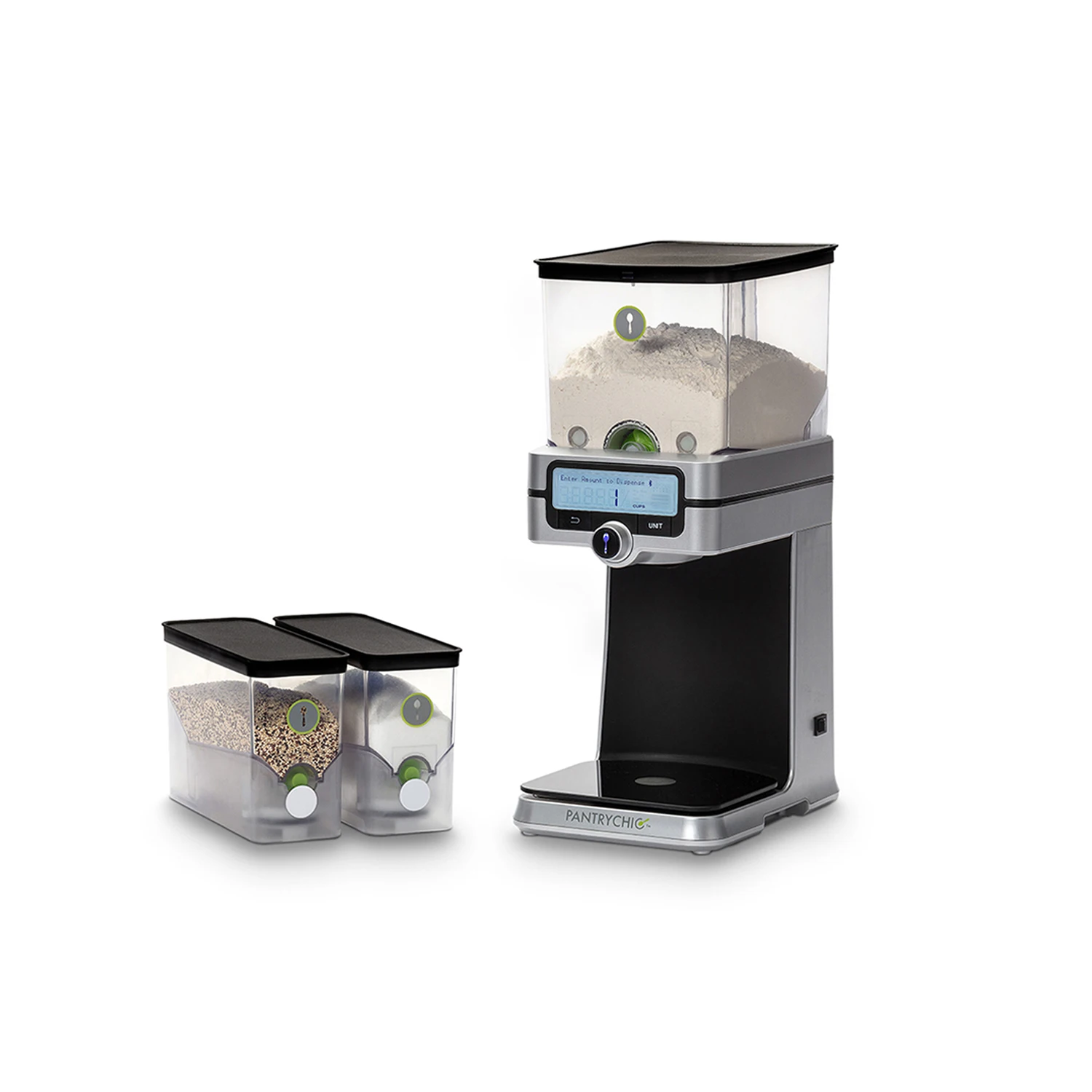 
PantryChic Smart Storage System, calorie counter baby formula portion rice dispenser 