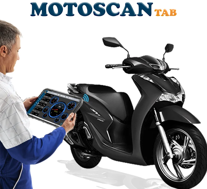 Many Special Measurement Functions Auto Scan Tool Diagnostic Motoscan Tab Identify and Repair Fault for Motorbike