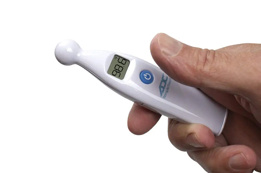 
Drop Shipping Quick read Non Invasive ADC Temple Touch Digital Fever Thermometers Suitable for Babies, Newborns, Kids, and Adult 