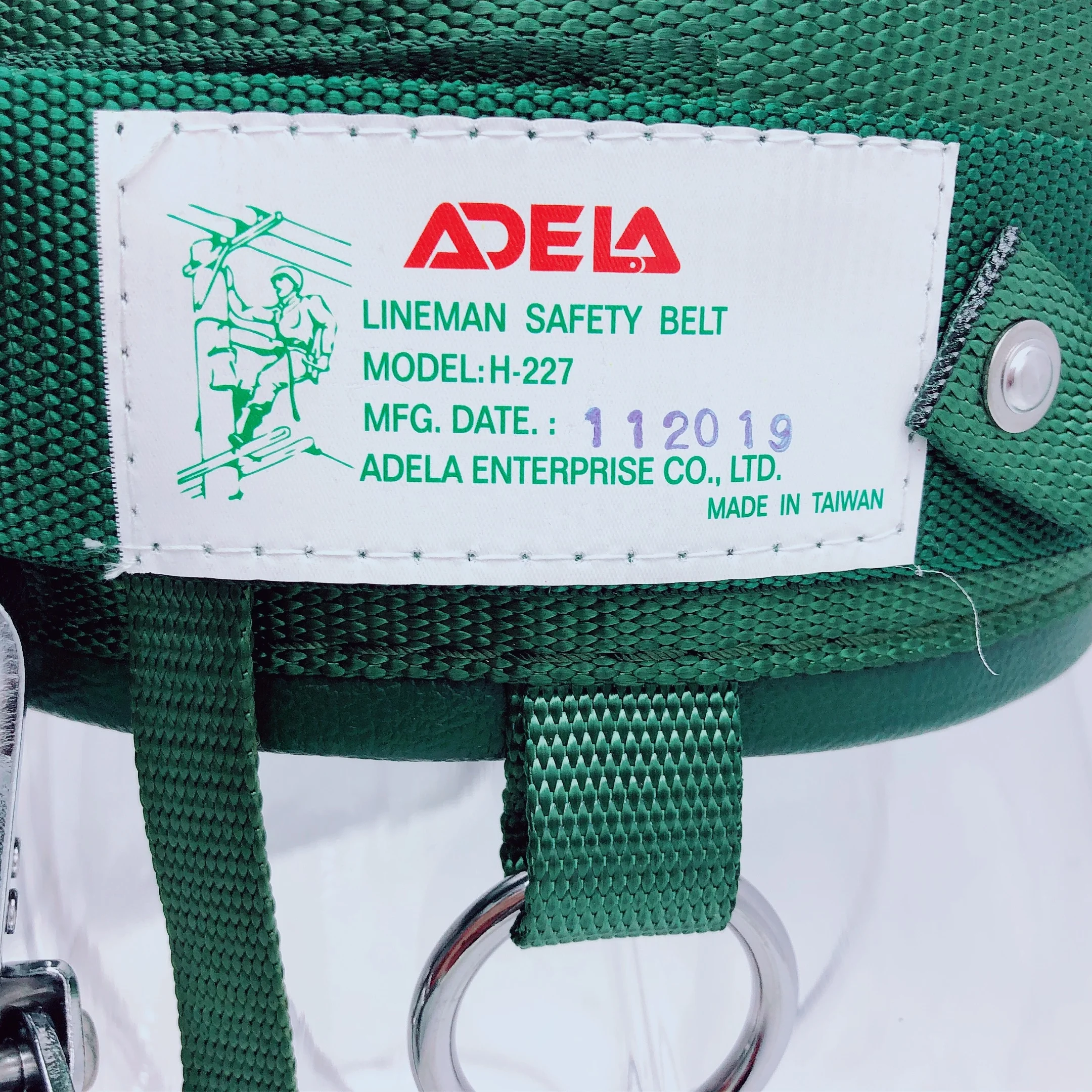 Adela industrial electrician lumbar safety belt for construction