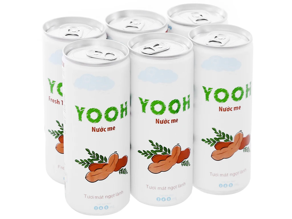 FRESH THAI TAMARIND DRINK canned 240ml from OEM and ODM manufacturer YOOH Brand Vietnam