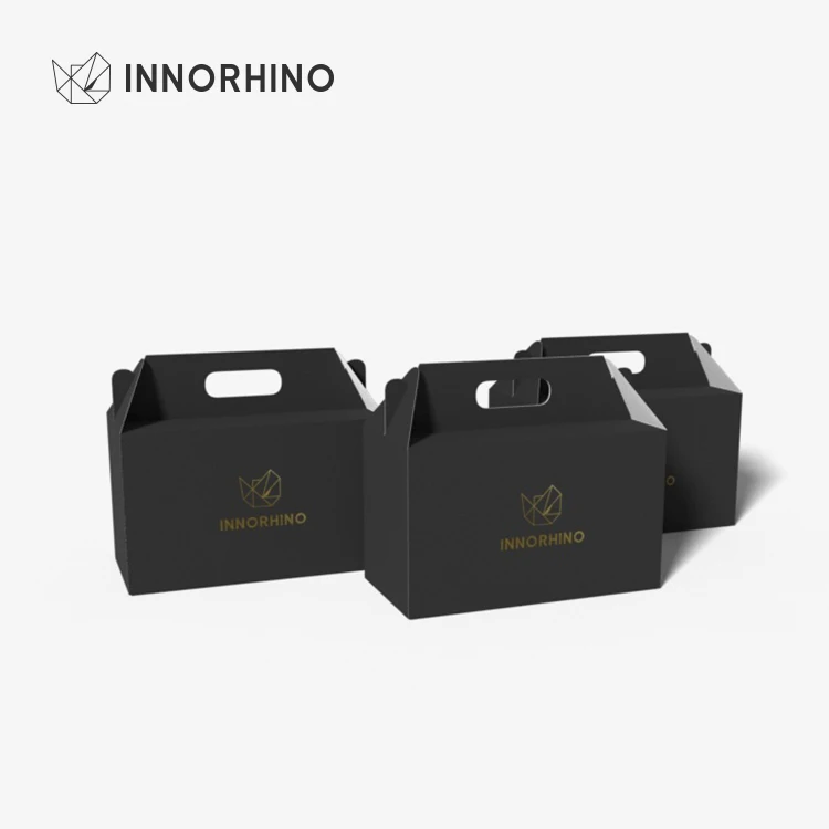 A4-2-4Favor Box Paper Packaging Wedding Party Banquet Takeout Food Pastries Cake Dessert Cookies Candy Gift with handle Customized