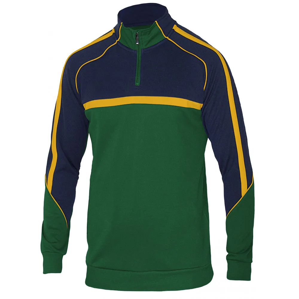  Зимняя флисовая куртка GAA из полиэстера с модным воротником и индивидуальным логотипом 1/4 топ на молнии в непрерывном стиле