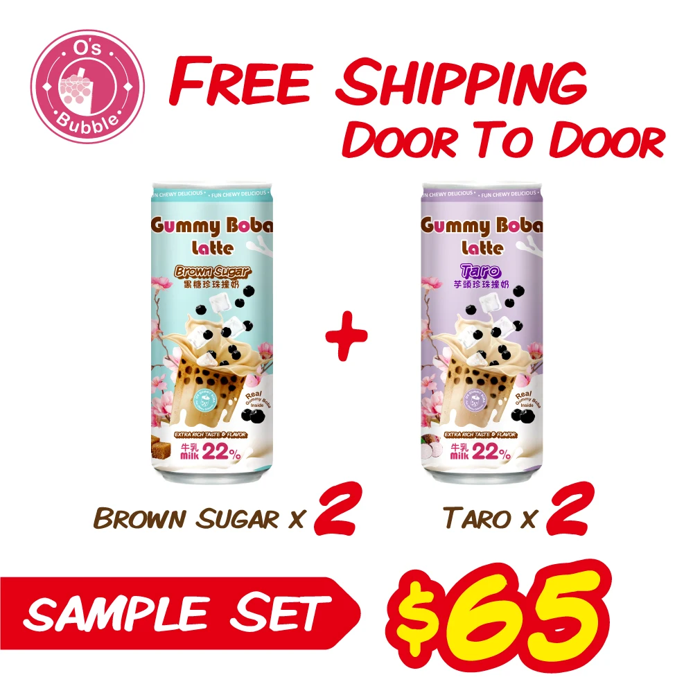 
DOOR TO DOOR Shipping $65 Os bubble Tapioca Pearls Canned Boba Tea 