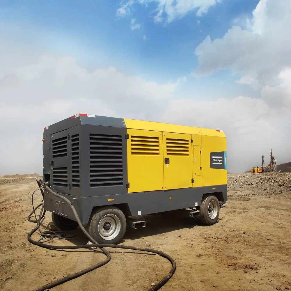 Atlas Copco 500cfm 14bar portable Diesel air compressor for mining
