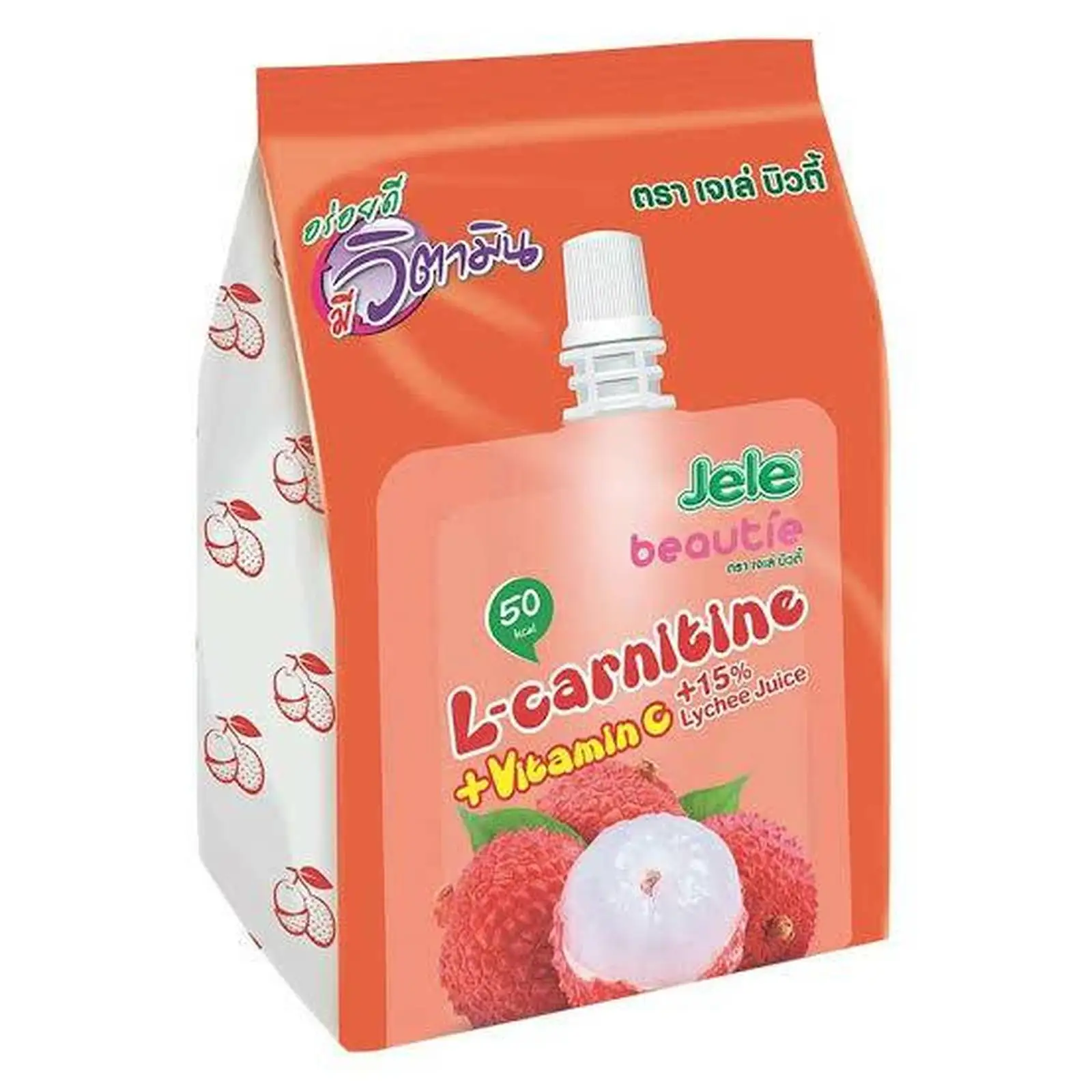 
Jelly Fruit Jele Beauty L-carnitine + vitamin c Lychee juice Low Calorie Daily Drinking 