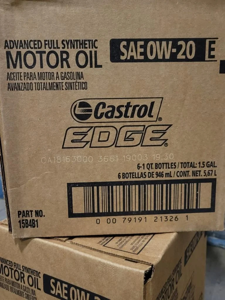 Genuine Quality Cast EDGE 0W-20 Full Synthetic Motor Oil 1 Quart 6 Pack