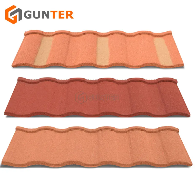 
Construction Building Roofing Materials Stone Coated Metal Roofing Tile 
