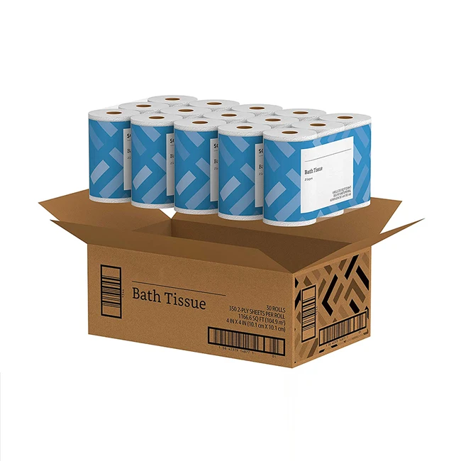 Hot Selling Toilet Paper  Bag White OEM Customized Gsm Layer Packaging Pulp Color Weight Material Individual  Roll