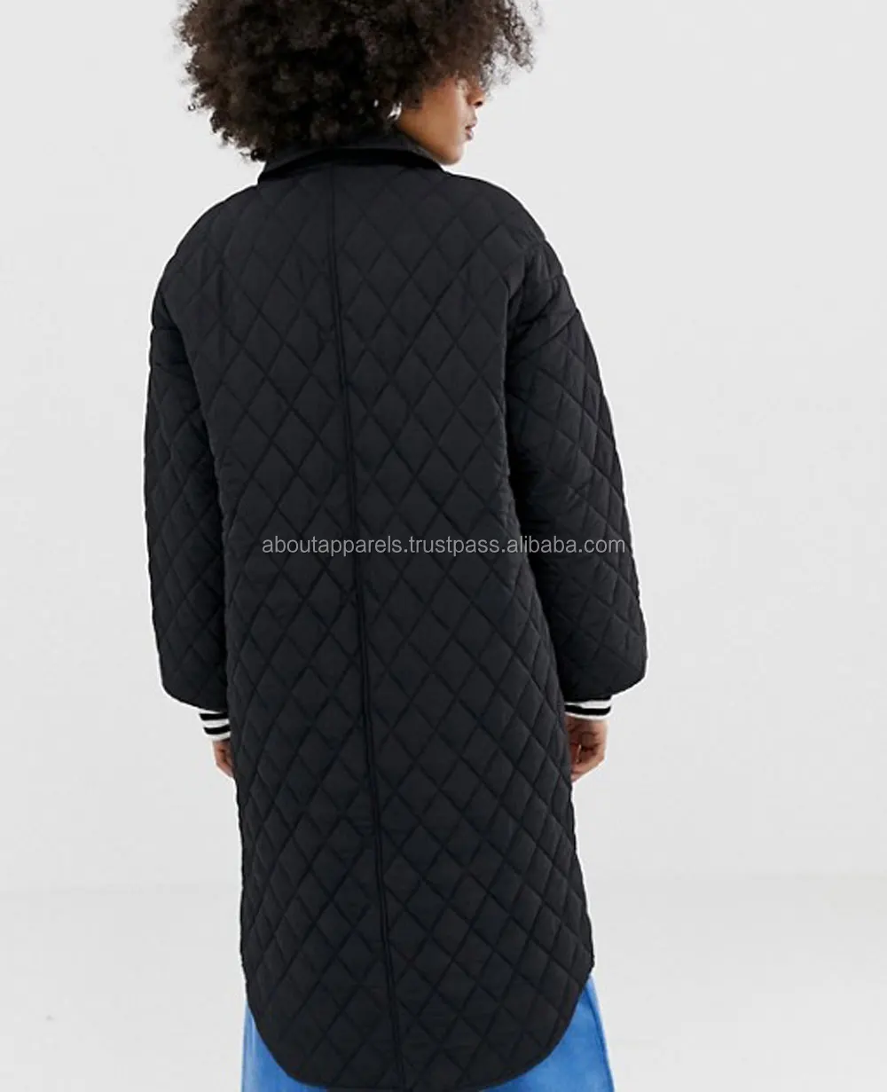 Bulk Custom Winter Coat Windbreak Padded women Jacket Light Weight Jacket ,New Stylish Women Quilted Long Line Quailed Puffer