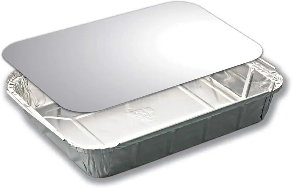 Food grade aluminium foil container with Cardboard Lid