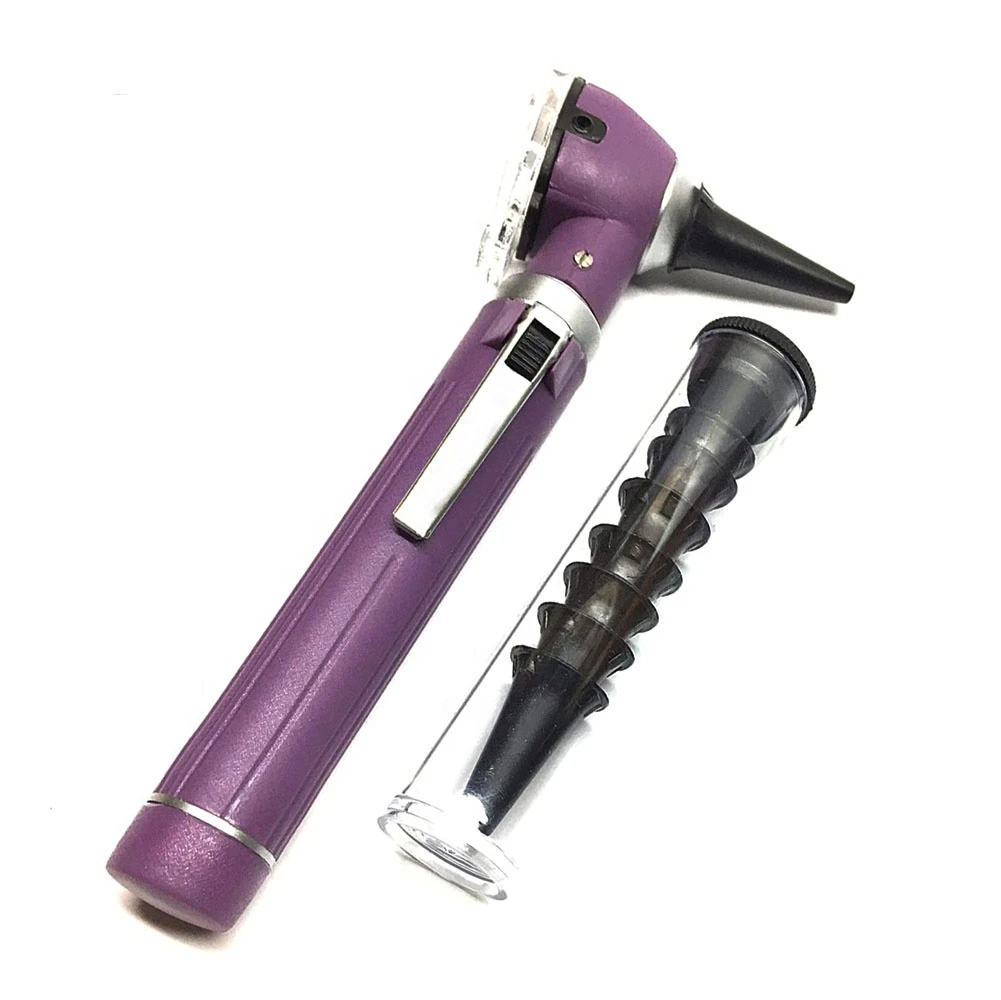 OTOSCOPE MINI FIBER OPTIC PURPLE COLOR POCKET MEDICAL ENT DIAGNOSTIC OTOLOGIST SURGICAL MEDICAL DIAGNOSTIC INSTRUMENT    MGI-21