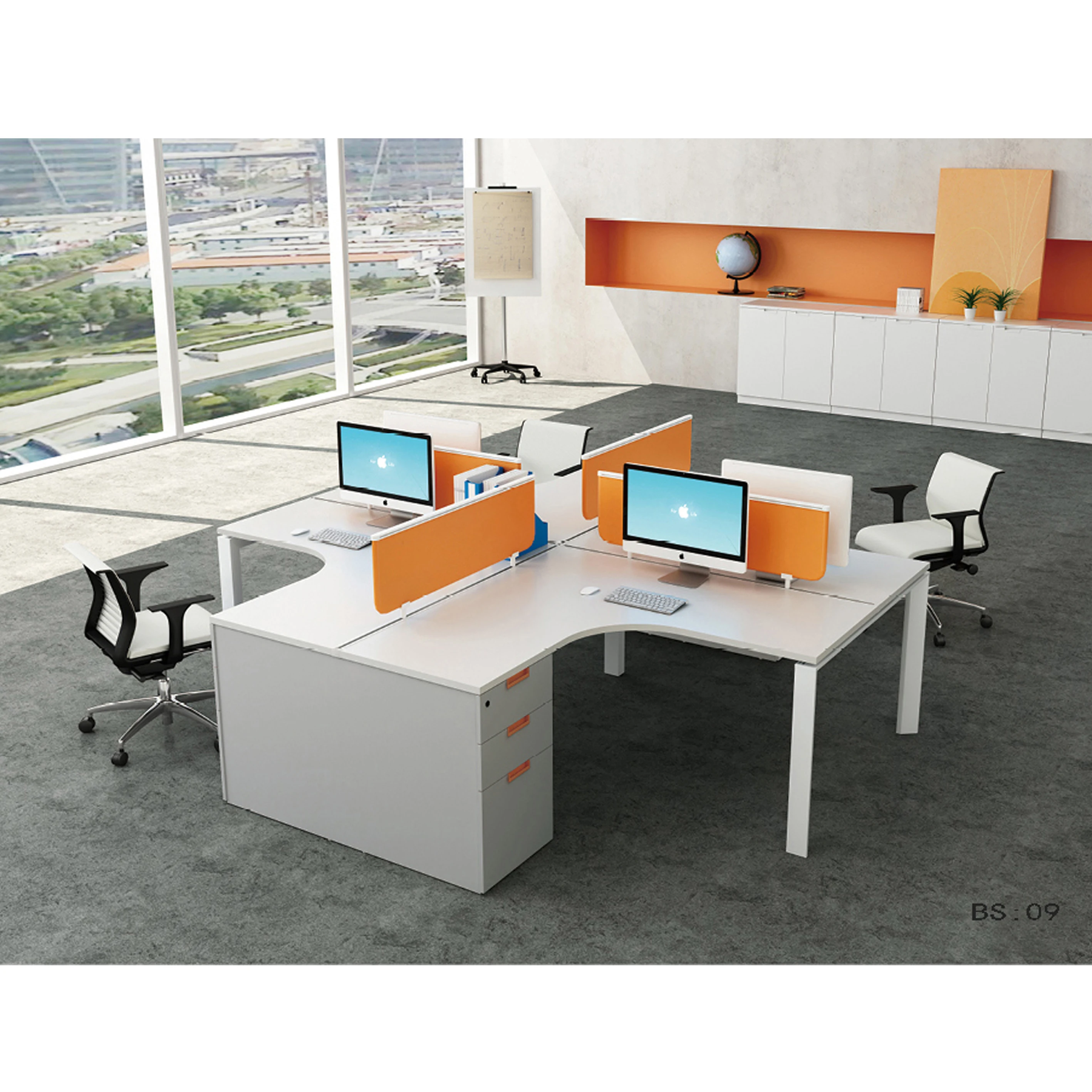 2024 модульная кабинка 4 / 6 8 мест современный Рабочий стол офисный