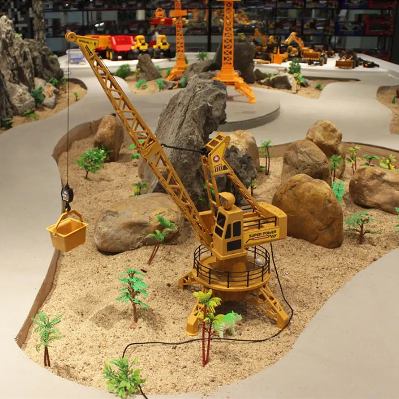 
Amazon Top Selling RC Tower Crane 360 Degree Rotation Diy Assembled Toy Remote Control Construction Tower Crane Toy For Kids 