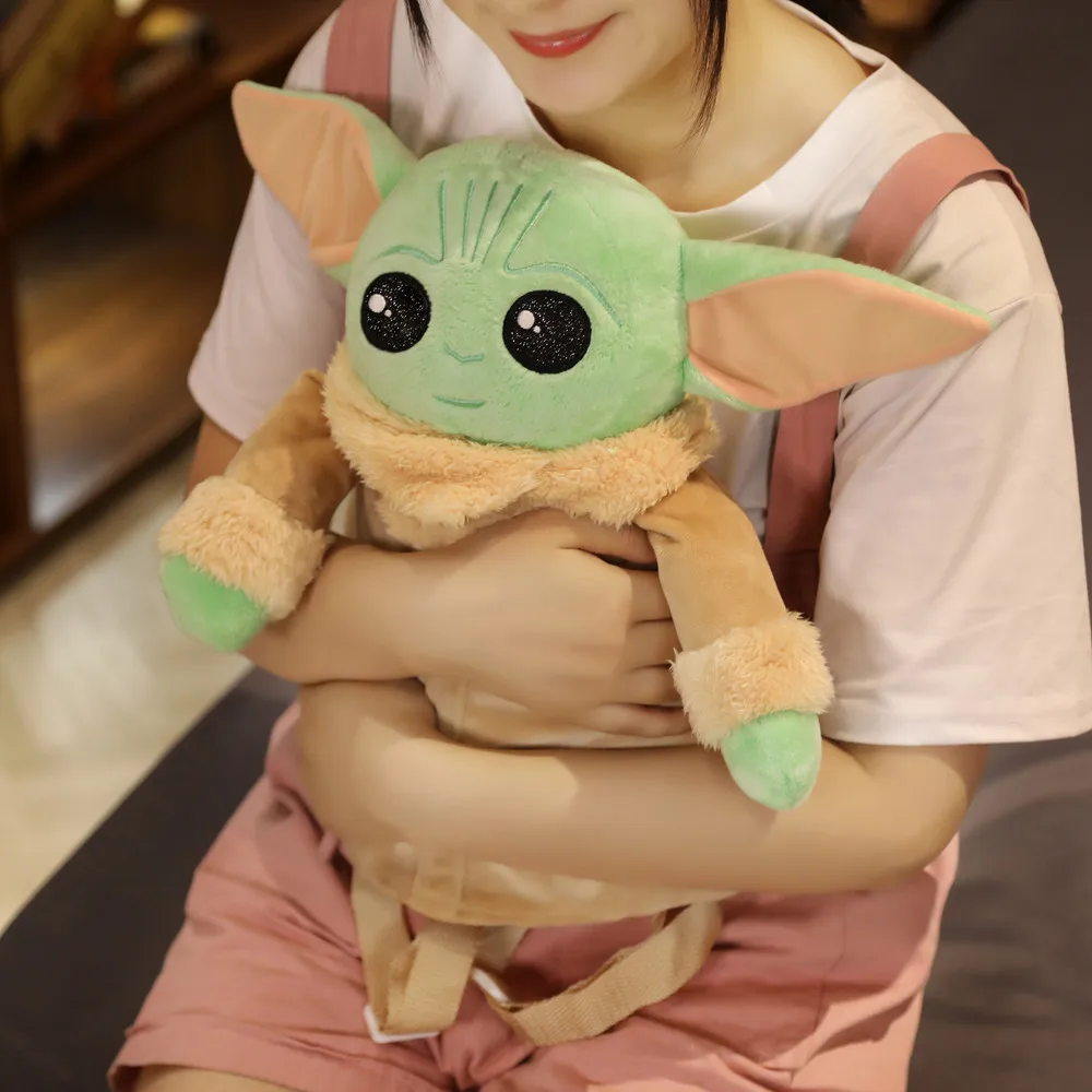 High Quality Kid Adult Stuffed Animal Doll Baby Yoda Plush Toy Backpack Bag Soft Baby Yoda Plush Backpack