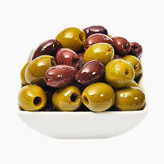 Свежие зеленые оливки. 100% оливки Туниса заполненные миндалем стеклянная банка 370