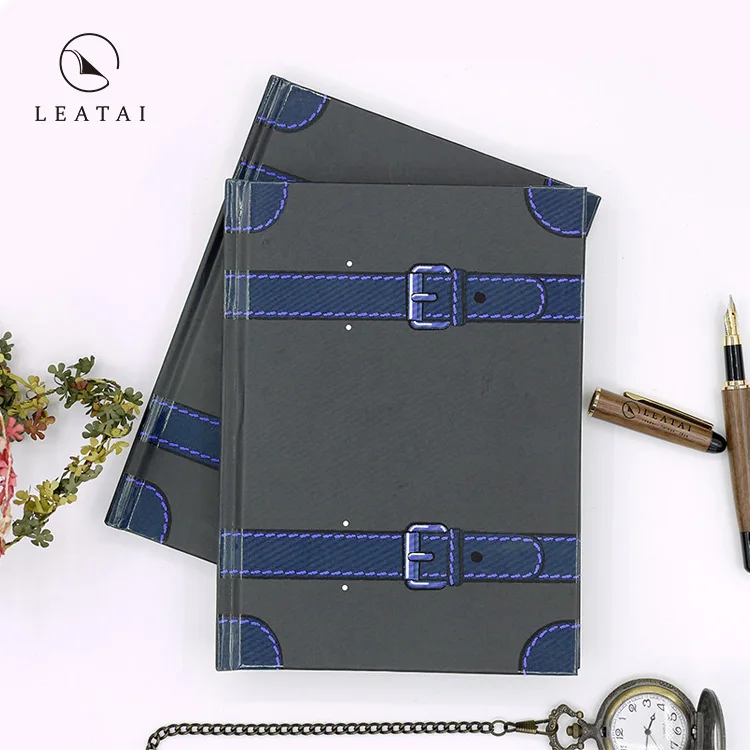 
Custom mini hardcover journal with inner pockets 