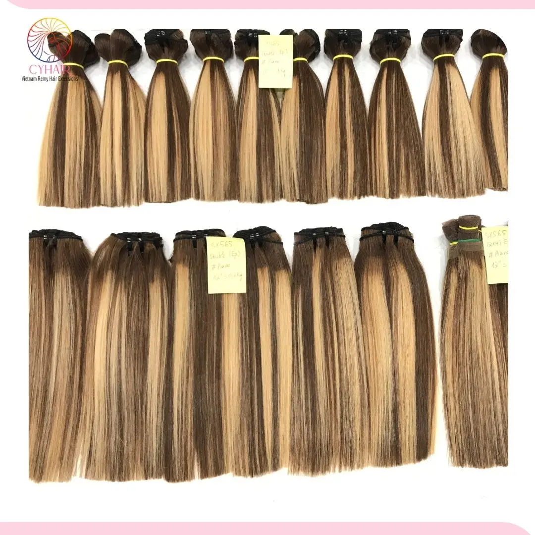 Best Selling Remy Mixed Color Piano Color Hair Weave Bone Straight Human Hair