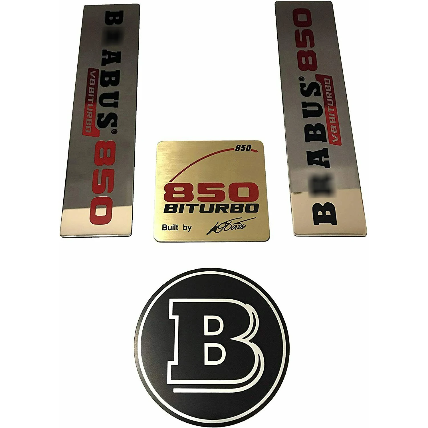 B-Style 850 V8 Biturbo набор эмблем двигателя из 4 шт. подходит для S-Class W222 S63 G-Class W463 G63