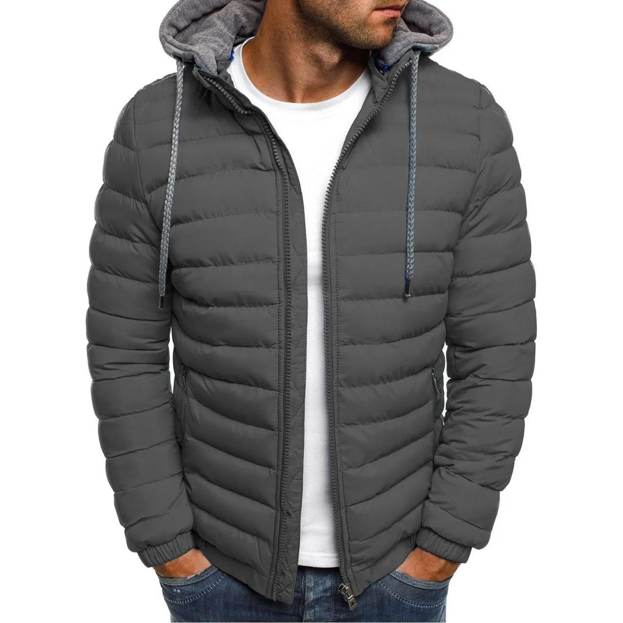 Custom made hot selling Overcoat Thermal Luxury Puffer Jacket Winter Down Parka Men cut and sew puffer jacket wholesale