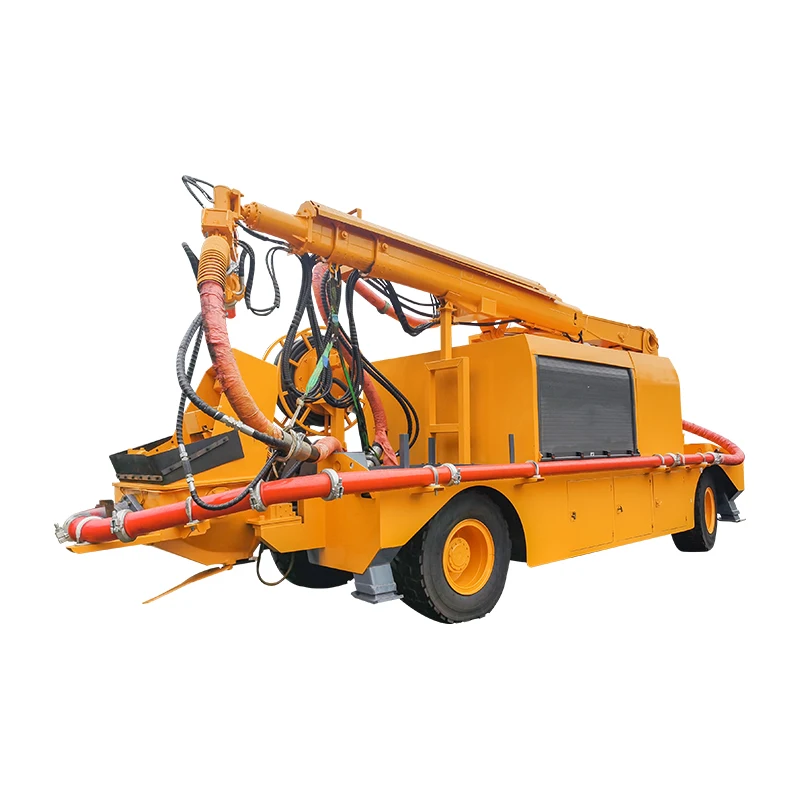 China portable robot arm wet concrete shotcrete spraying machine for underground engineering