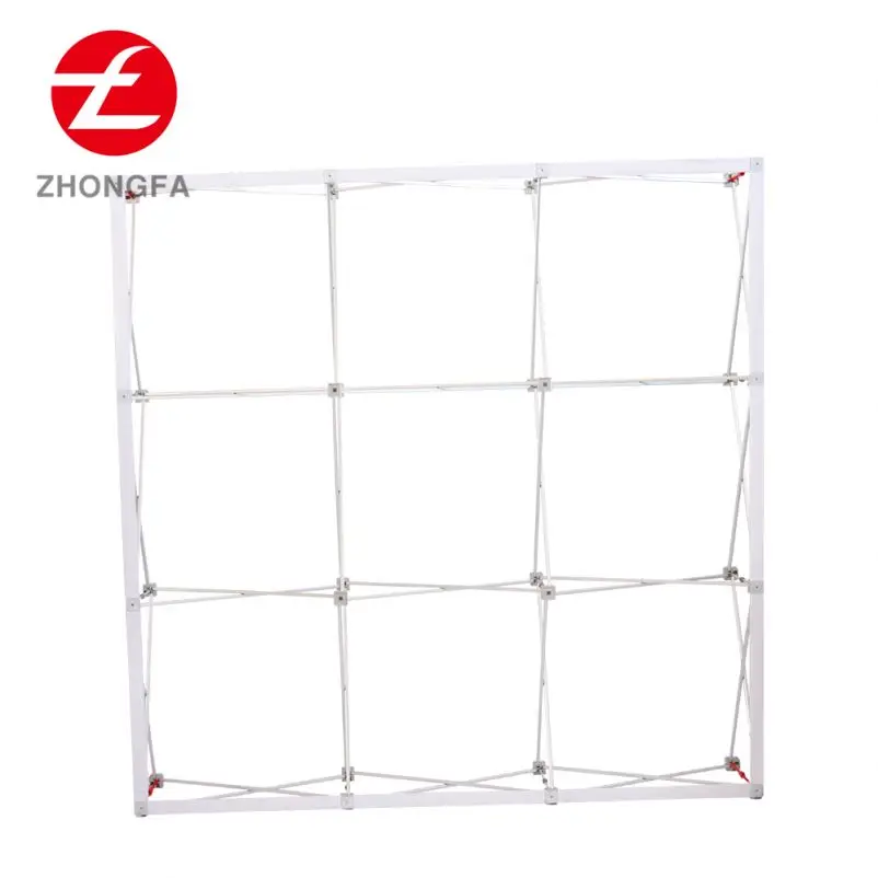 Customized 3*4 Portable Aluminum frame Tube Fabric Pop up Display Wall Banner Backdrop Stand Exhibition Booth