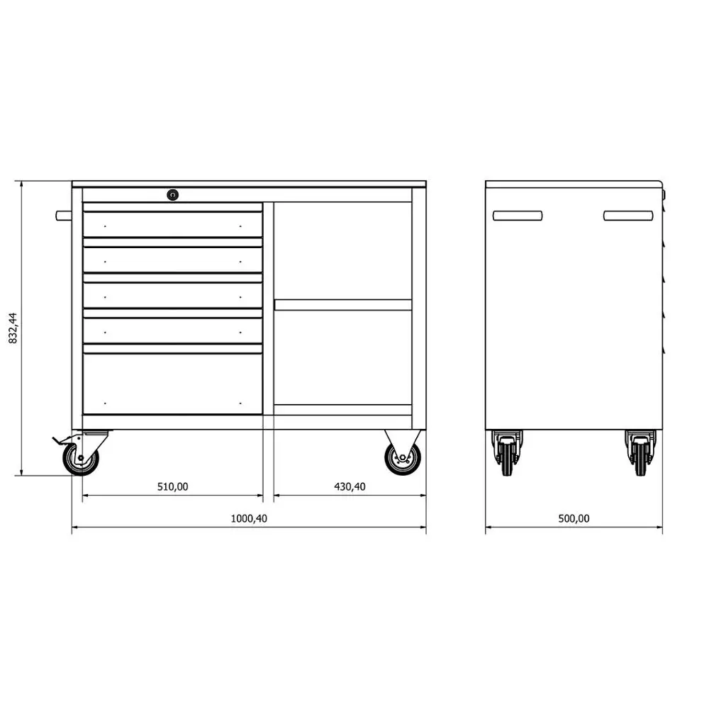 Super Steel Workshop Trolley Garage Metal Tool Cabinet/Tool Trolley/ Tool Cart with Drawers