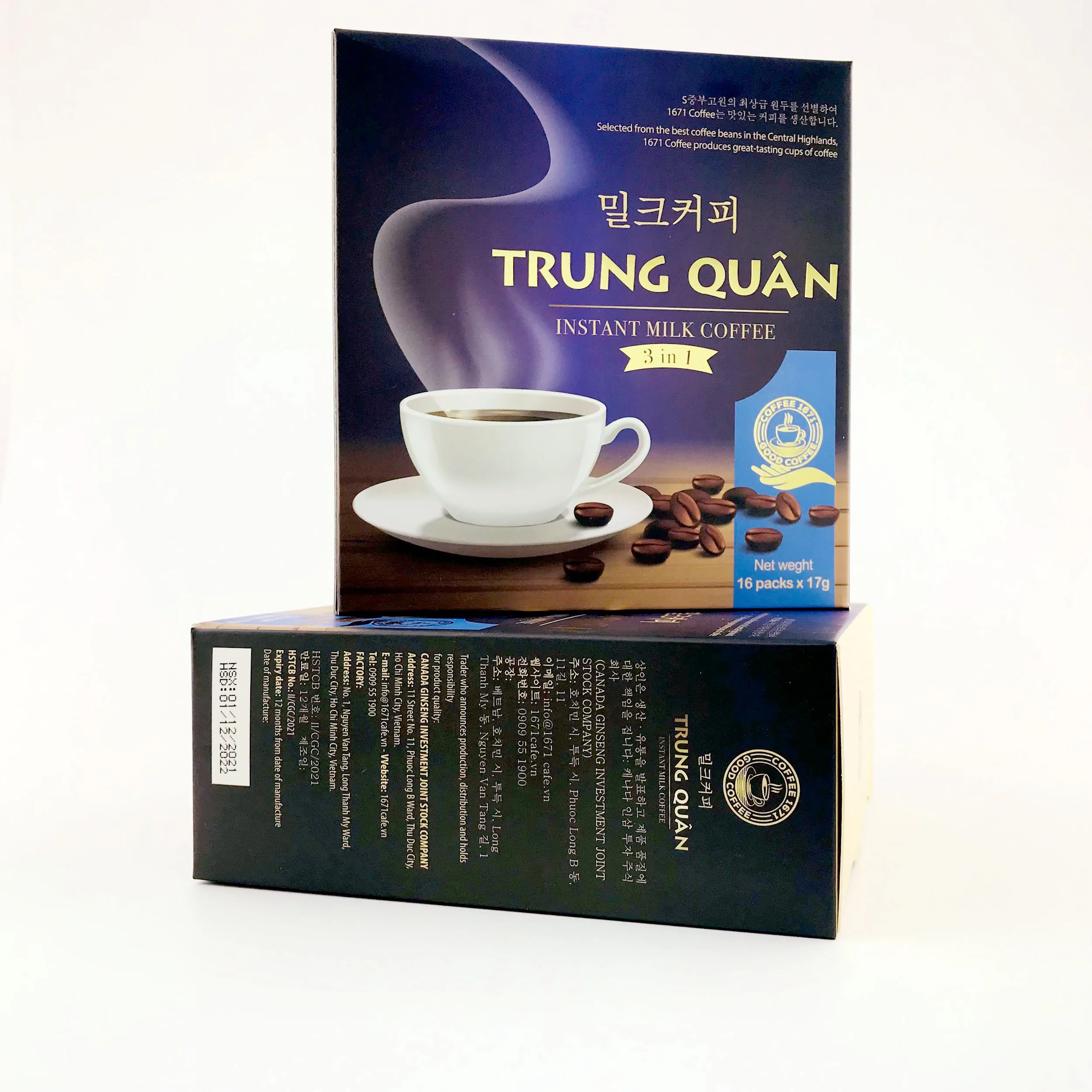 Low Price Low MOQ Korea Pure Organic Morning Instant Coffee 2in1 2.5g Pack Vietnam Wholesale Coffee