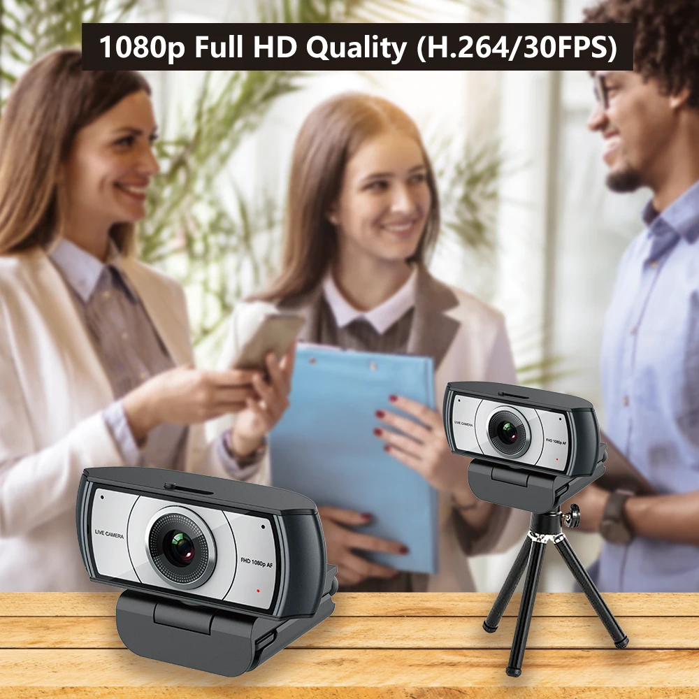 H.264 OEM ODM 1080p Веб-камера с автофокусом затвором конфиденциальности USB Внешняя камера для ноутбука