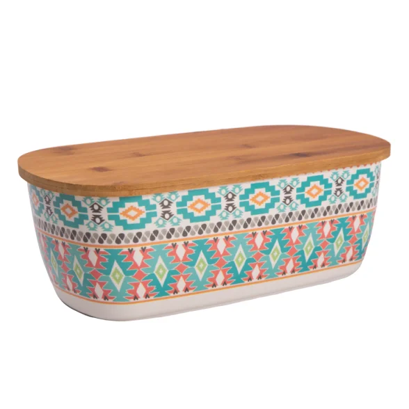 Large Wholesales Dry Food Cereal Container Bamboo Fiber Bread Canister
