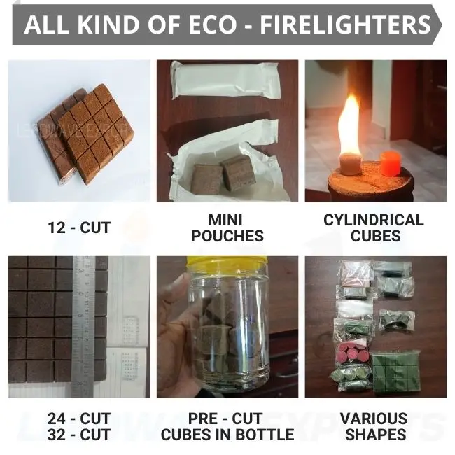 Cheapest Price Solid Fuel Brown Wax and Sawdust cubes Fire