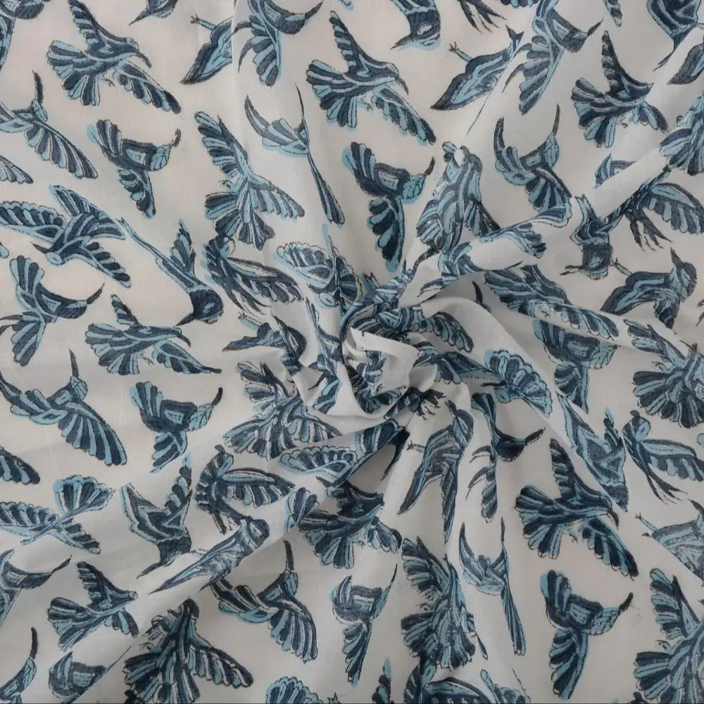 Джайпурская хлопчатобумажная ткань с блочным принтом ярда индийская вуаль этнический материал для одежды