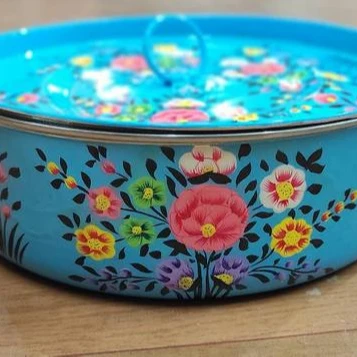 Indian Masala Box Antique Design 7 Cup Spice Container with Lid , Indian spice box, steel spice box