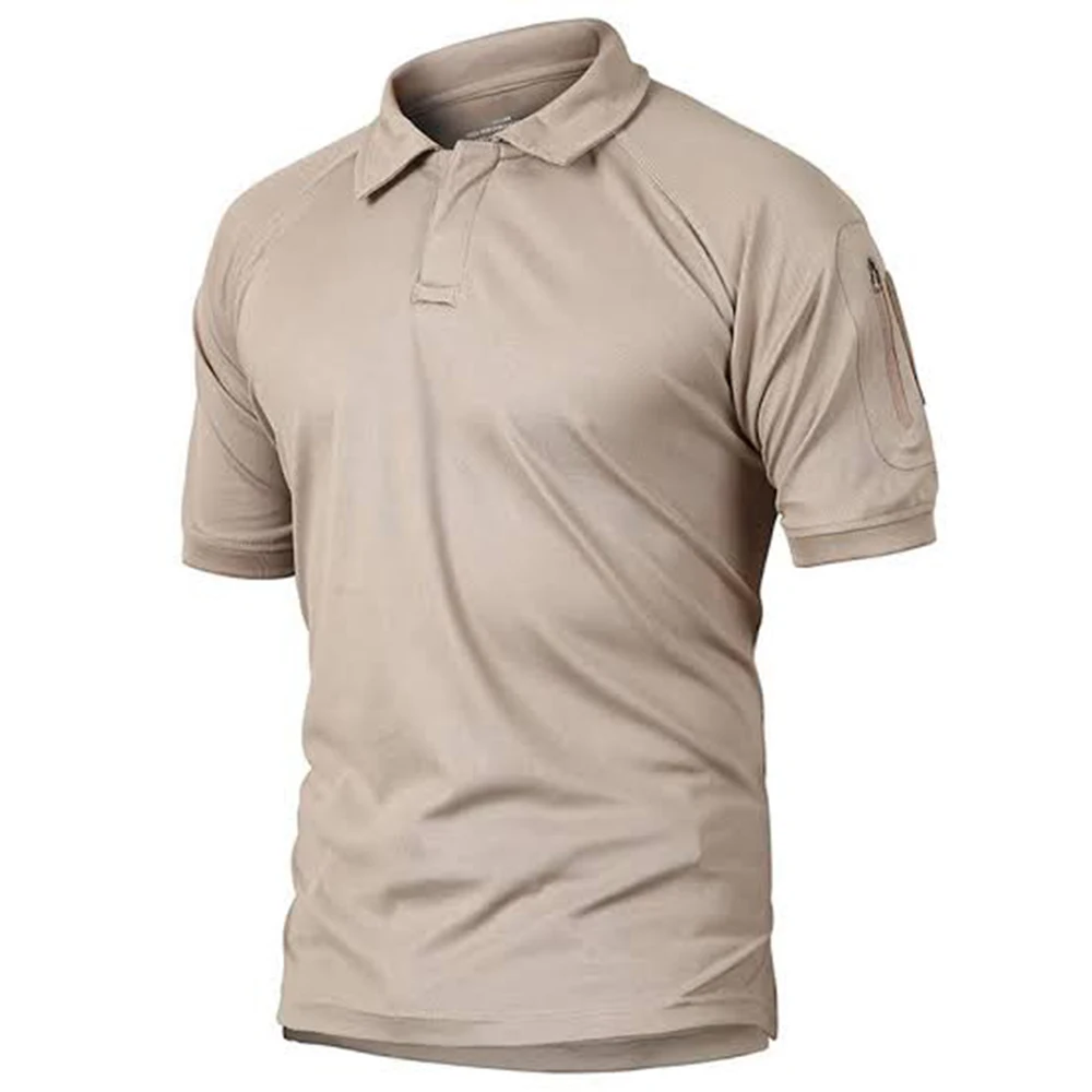 Hot Sale Comfortable Short Sleeves Collar Men Polo T Shirts Half White Color