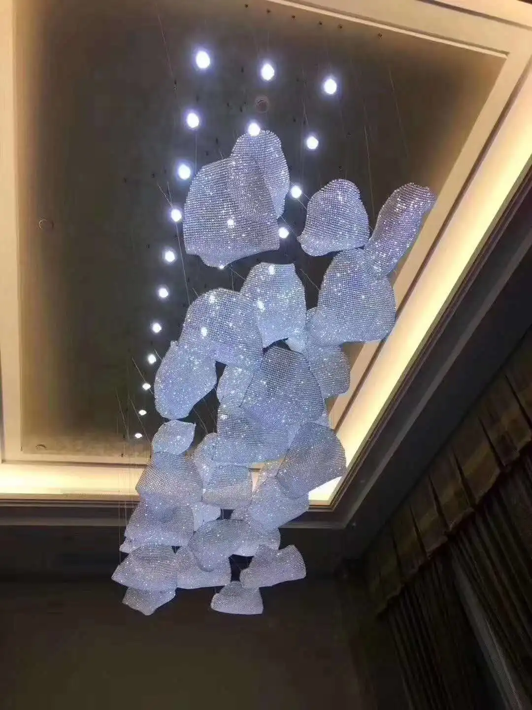 
Hotel customized custom project lamp light hanging chandelier pendant nordic European style 