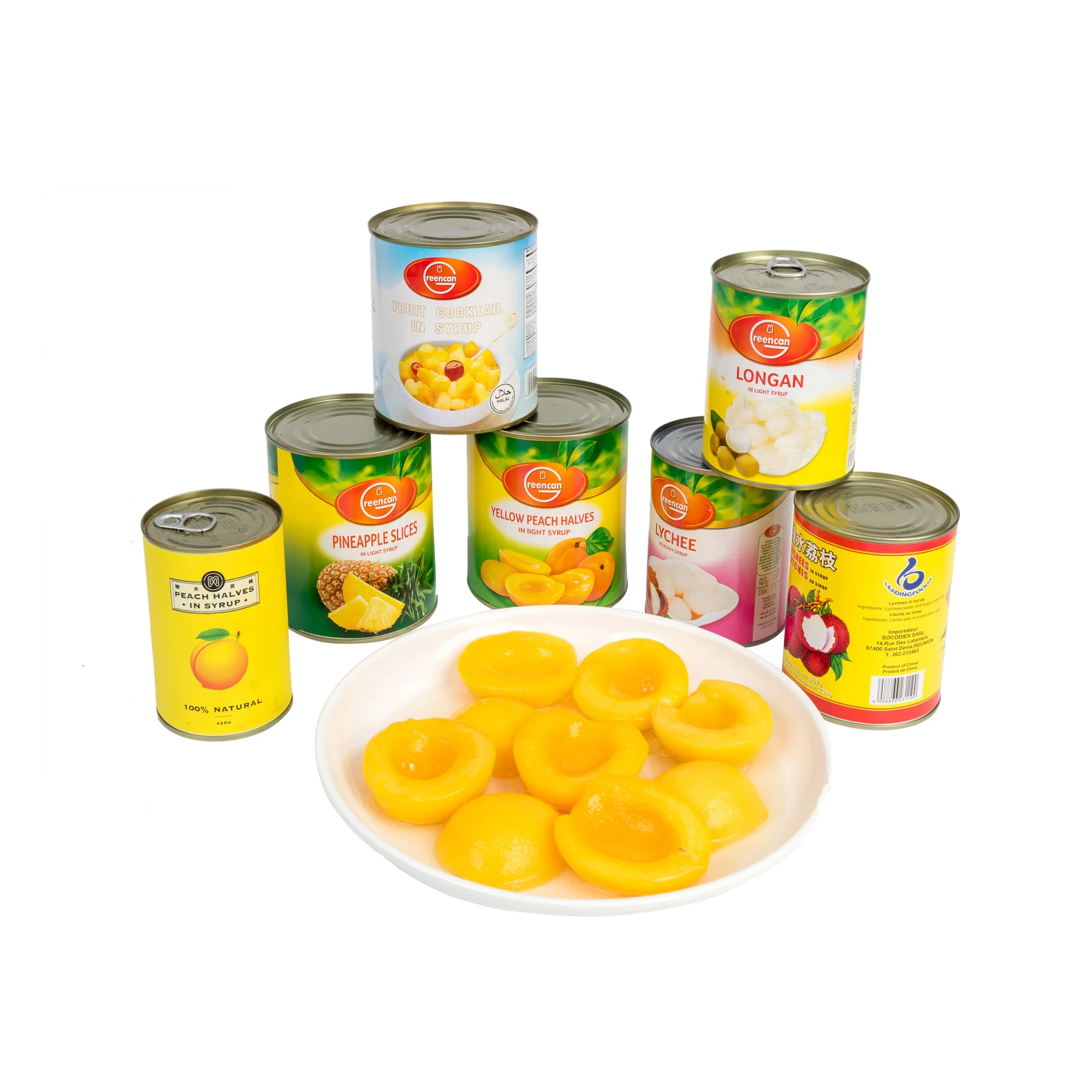 2021 Hot Selling Canned Yellow Peach Halves In Light Syrup 820g