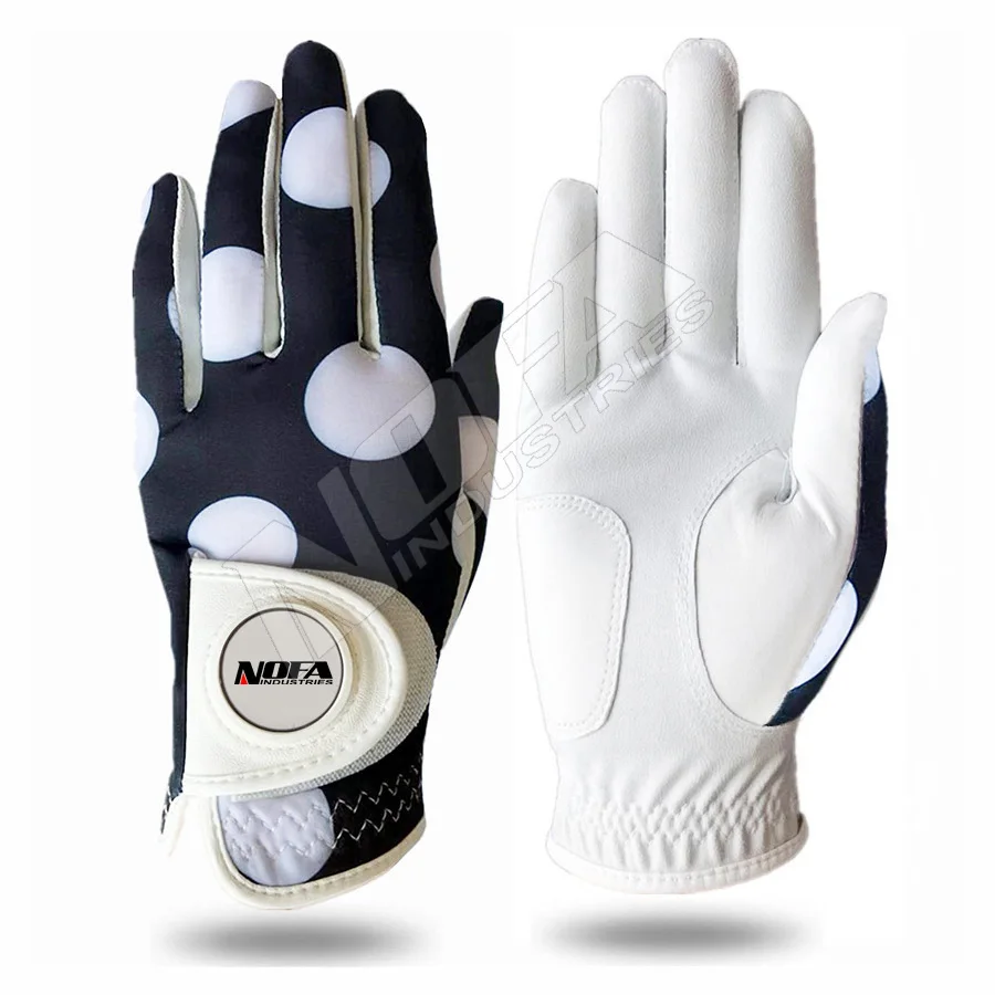 Custom Made OEM Gloves Breathable Sheepskin Leather Men Golf Glove Left and Right Hand Gloves