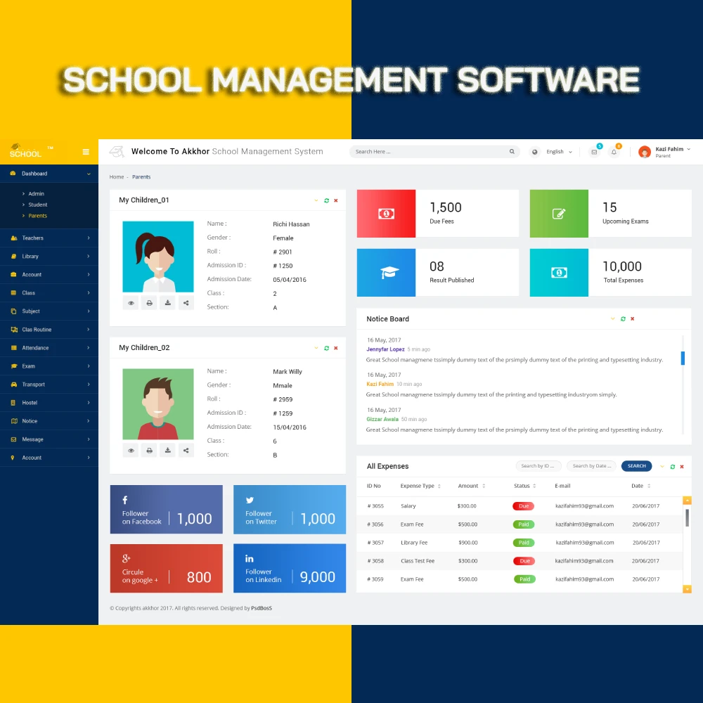 School / College  Management Software System  Customizable Software Development by Triade Solutions
