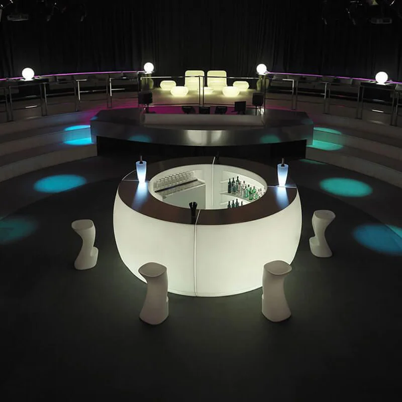 Free customized plastic led outdoor furniture