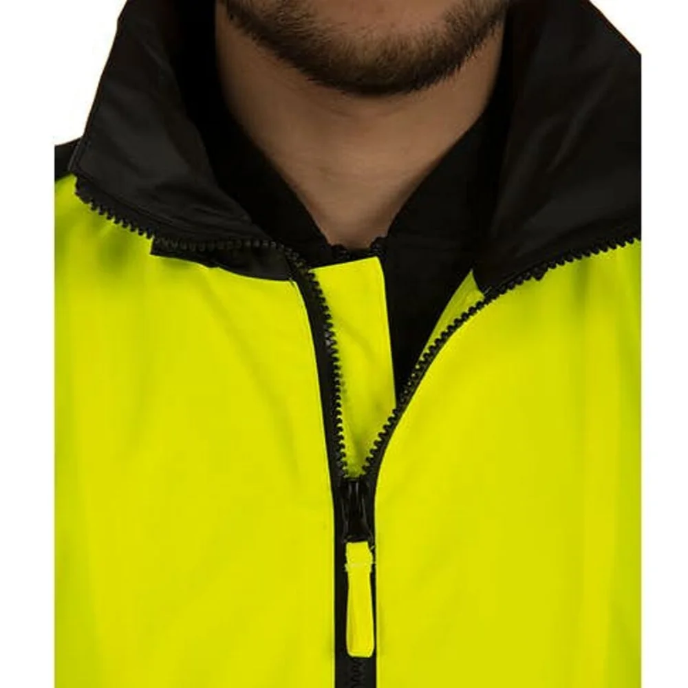 Yellow Black Color Reflective Tape Safety Softshell Jackets For Men