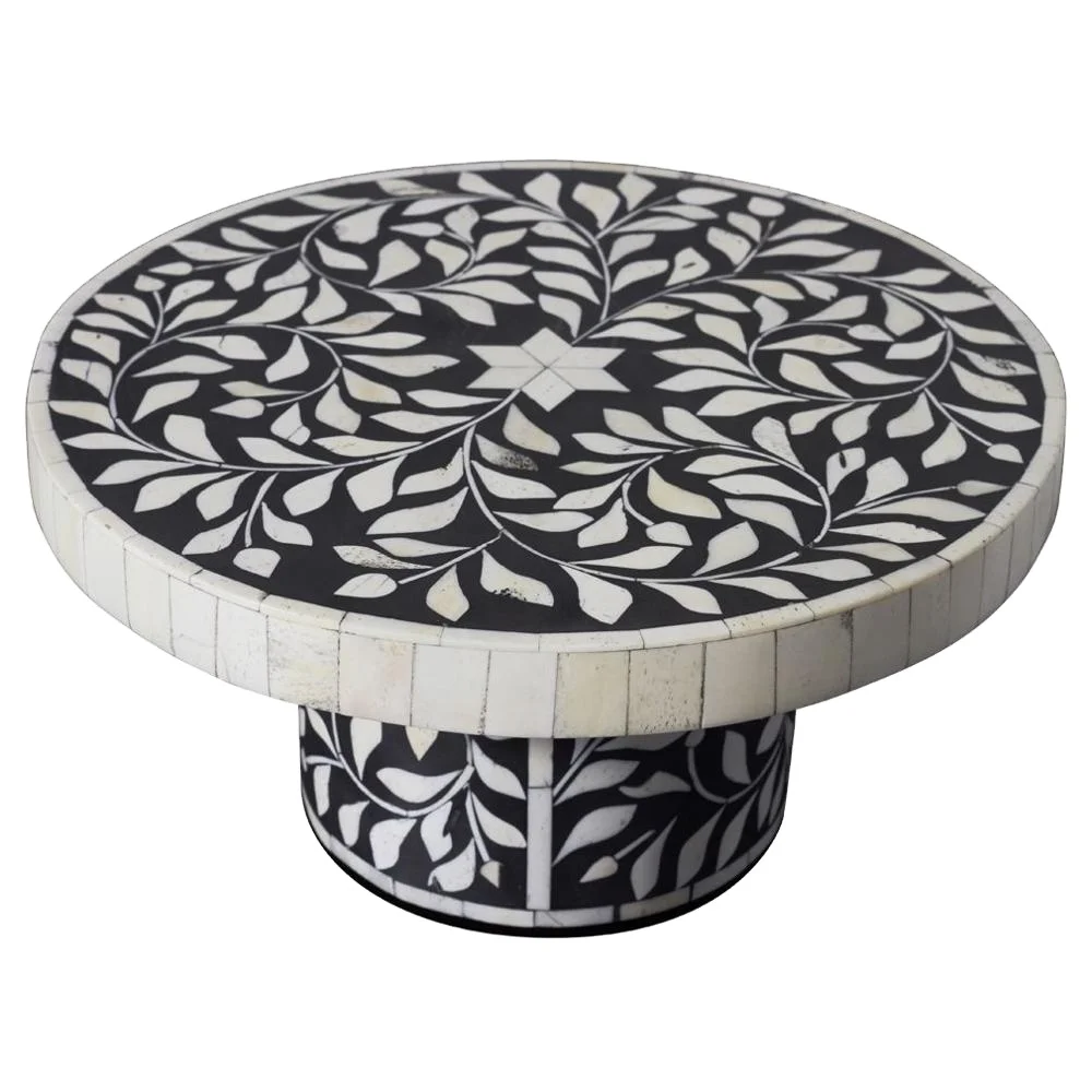Wholesale Premium Quality Bone Inlay Cake Stand round Decorating Jewelry Boxes for Wedding Storage Made of Wood Crystal Glass