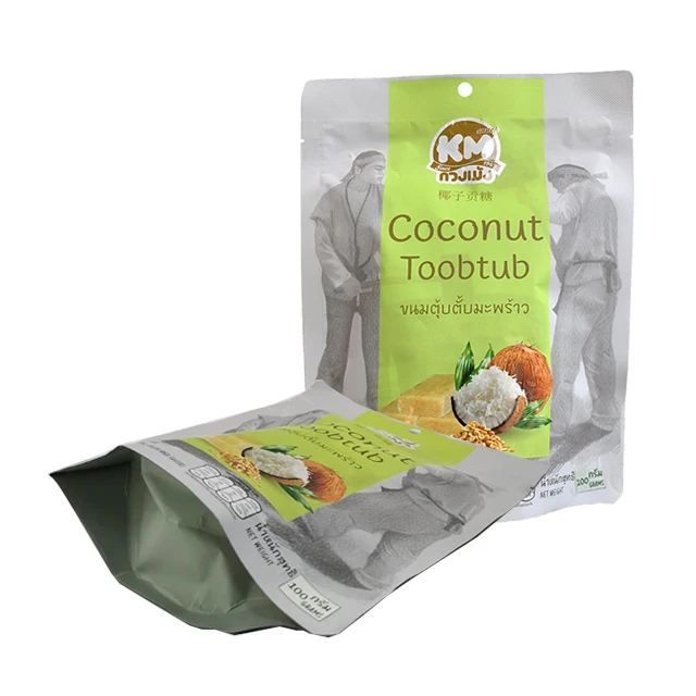 Естественные ингредиенты, ароматная веганская арахисовая конфета с кокосом, тайская закуска, питательная польза и хороший вкус