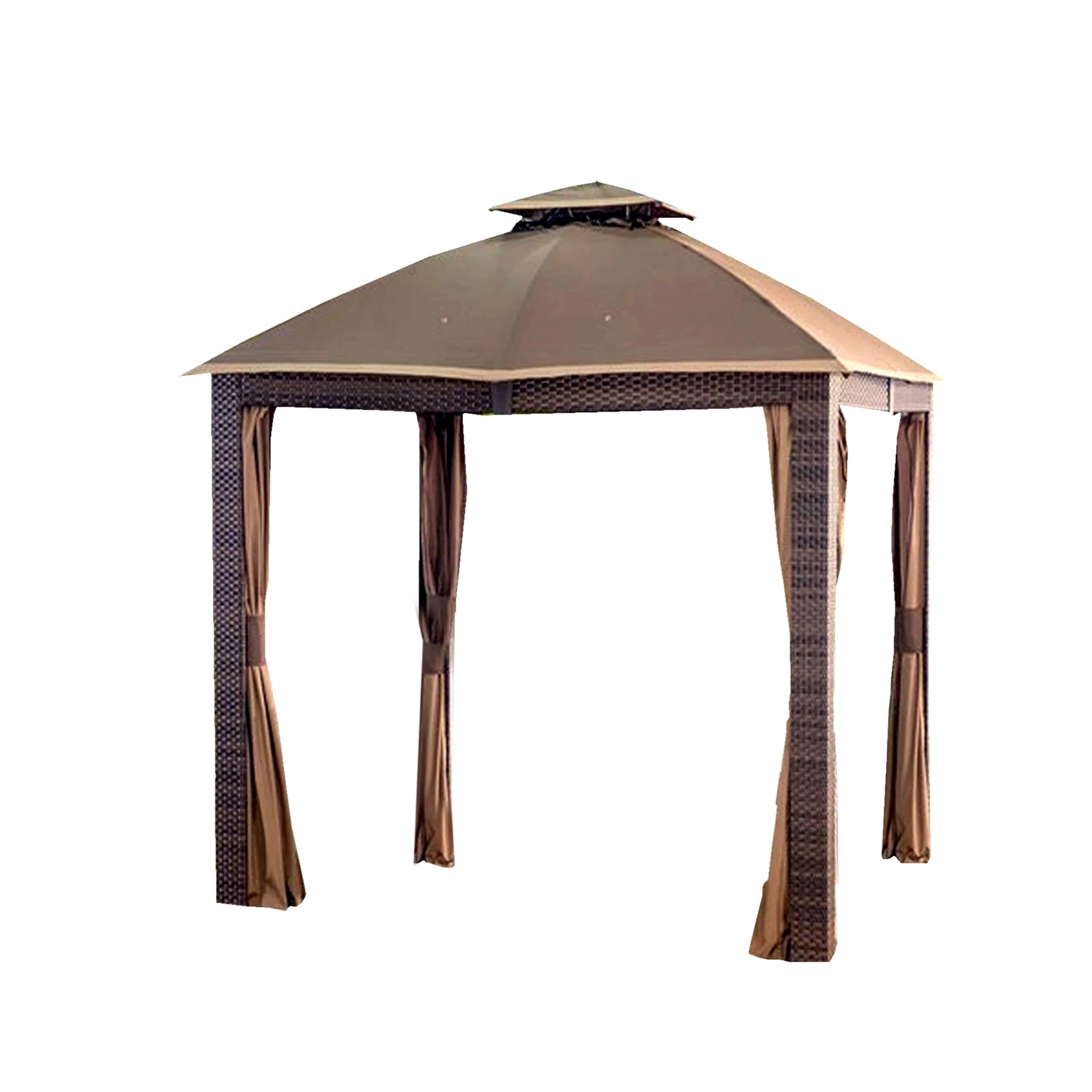 high quality aluminium frame rattan outdoor gazebo tents modern luxury patio gazebo pavilions patio garden furniture