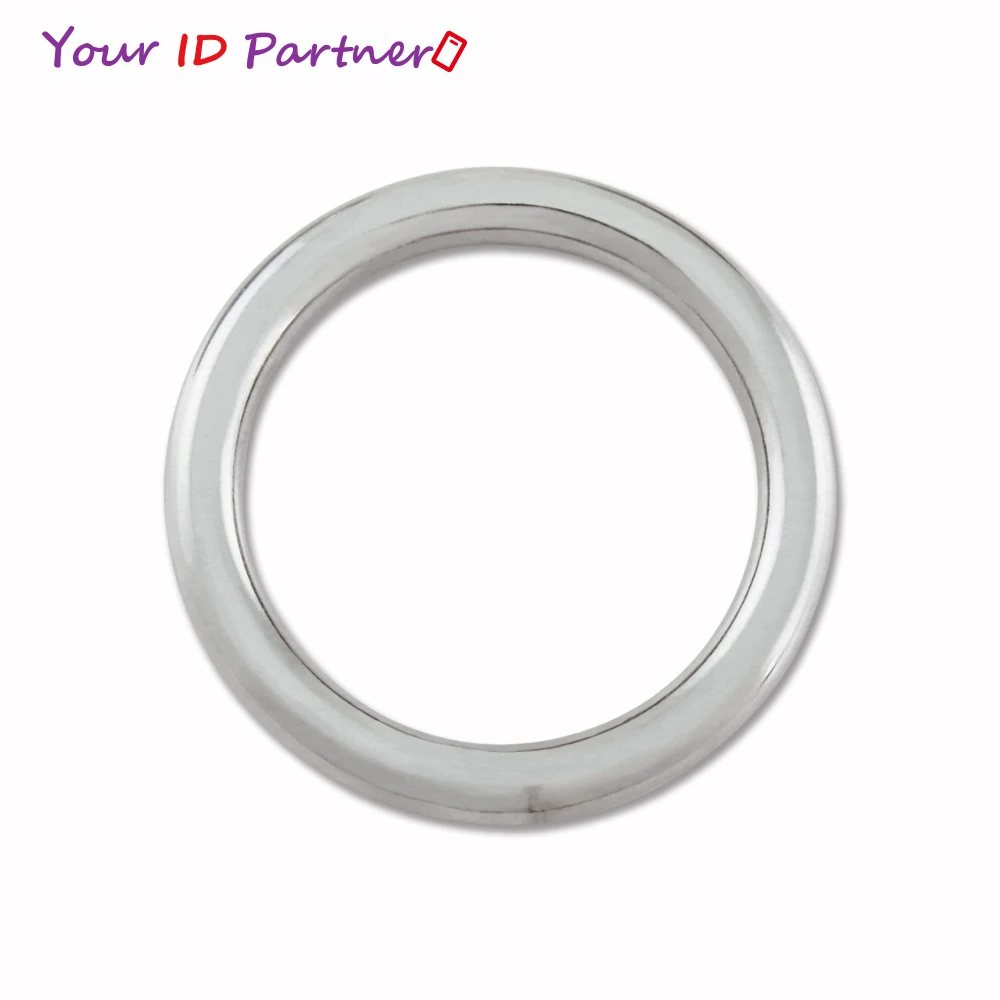 Size 4*25.4 Hardware Metal Seamless Sealing O / D Ring Could Not Open Stainless Steel Welding Rings For Bag, Boat, Ship