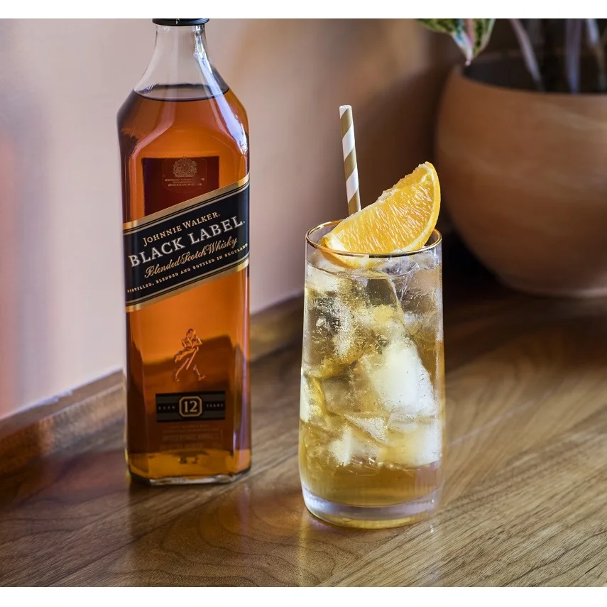  40% алкоголя Wisky Джонни Уокер виски Black Label 12YO с изюм Примечание хлопья